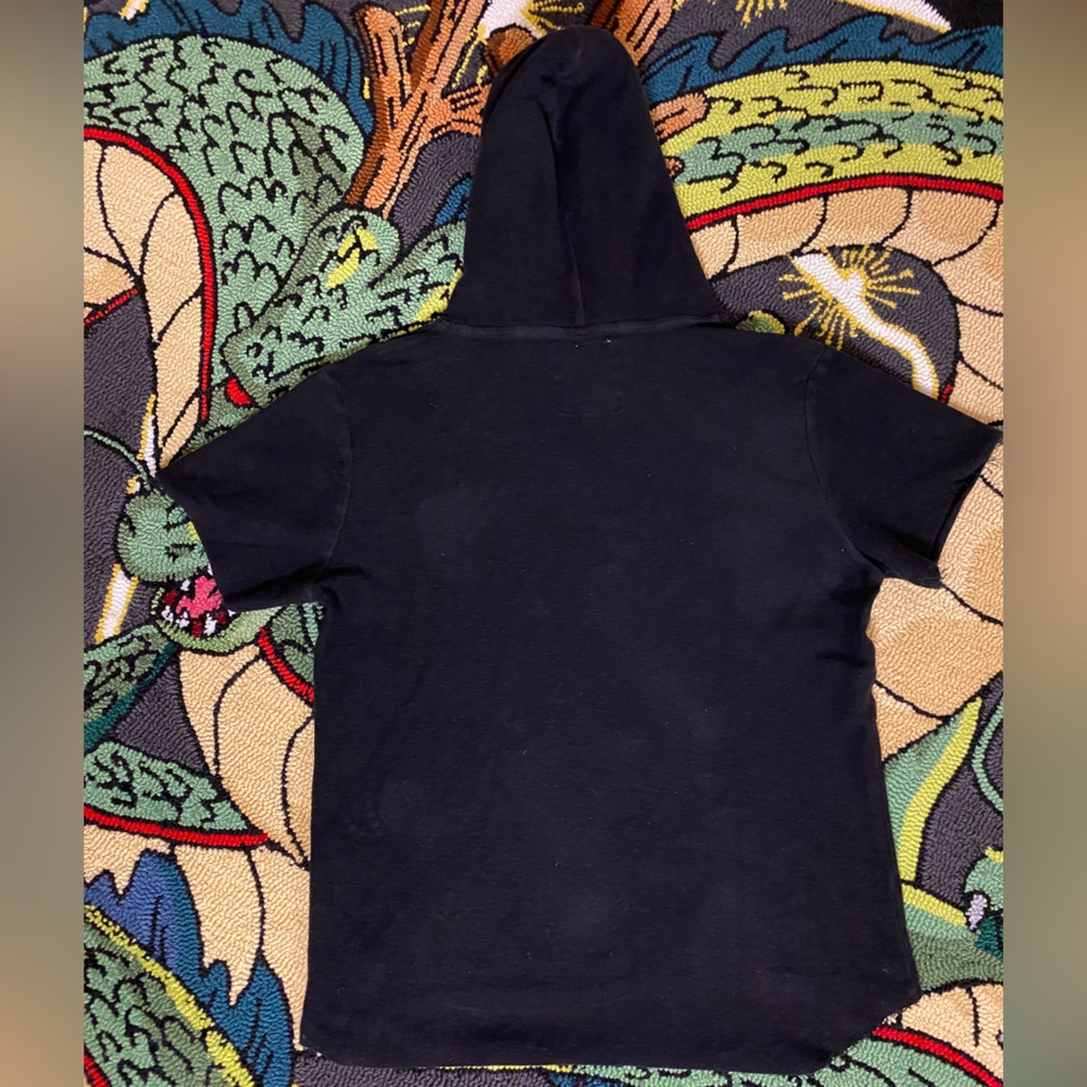 Profound Asthetic cut and sew short sleeve hoodie.